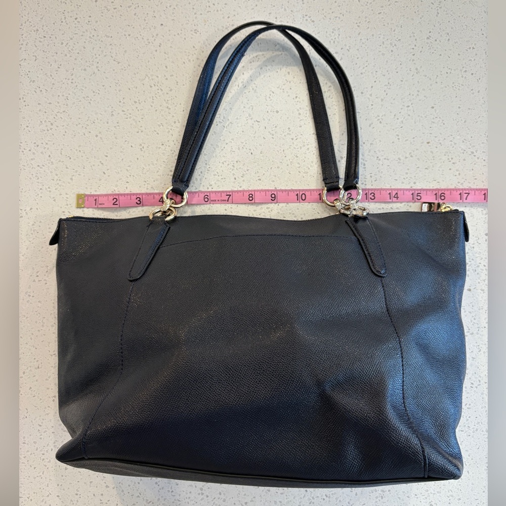 Coach Black Leather Double-Handle Tote - Picture 5 of 16
